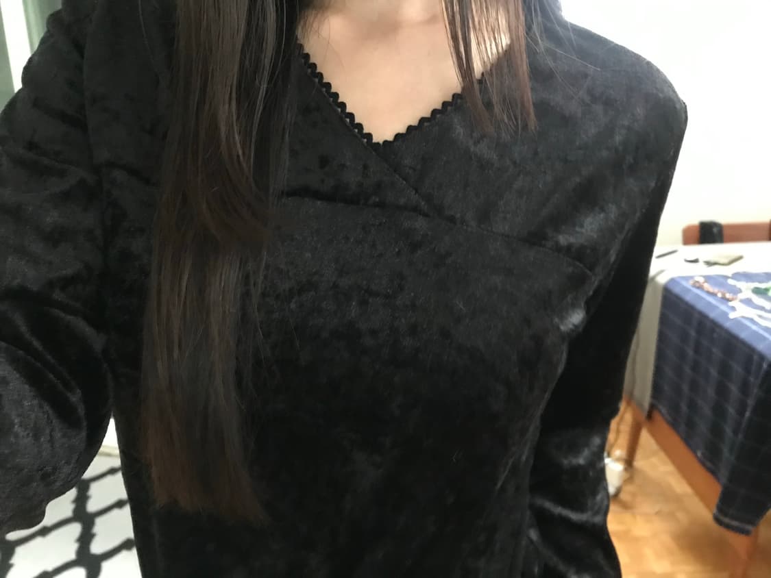 vintage velvet top 상품이미지5
