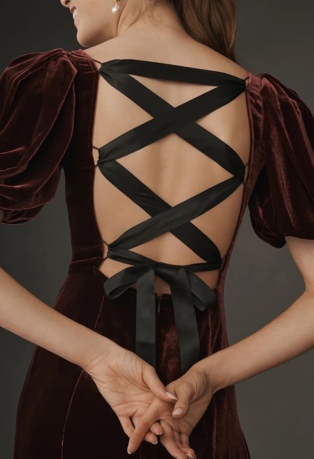 Reformation 리포메이션 조셀린 벨벳 사이드슬릿 드레스 2 상품이미지5