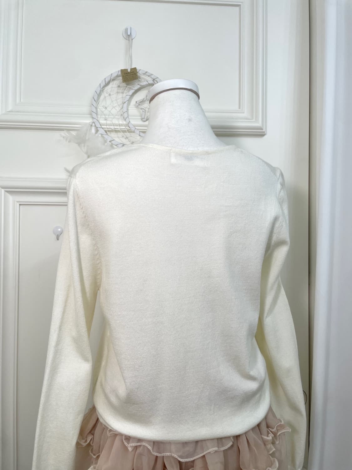 ivory crystal button point basic cardiga 상품이미지4