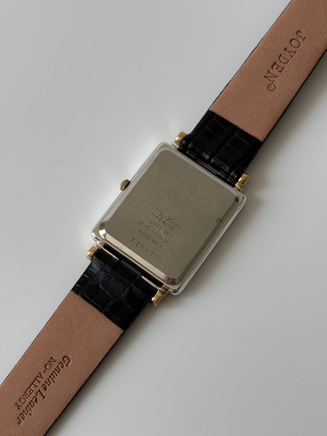 1980년대 Porte 실버 스퀘어 쿼츠 남성 상품이미지5