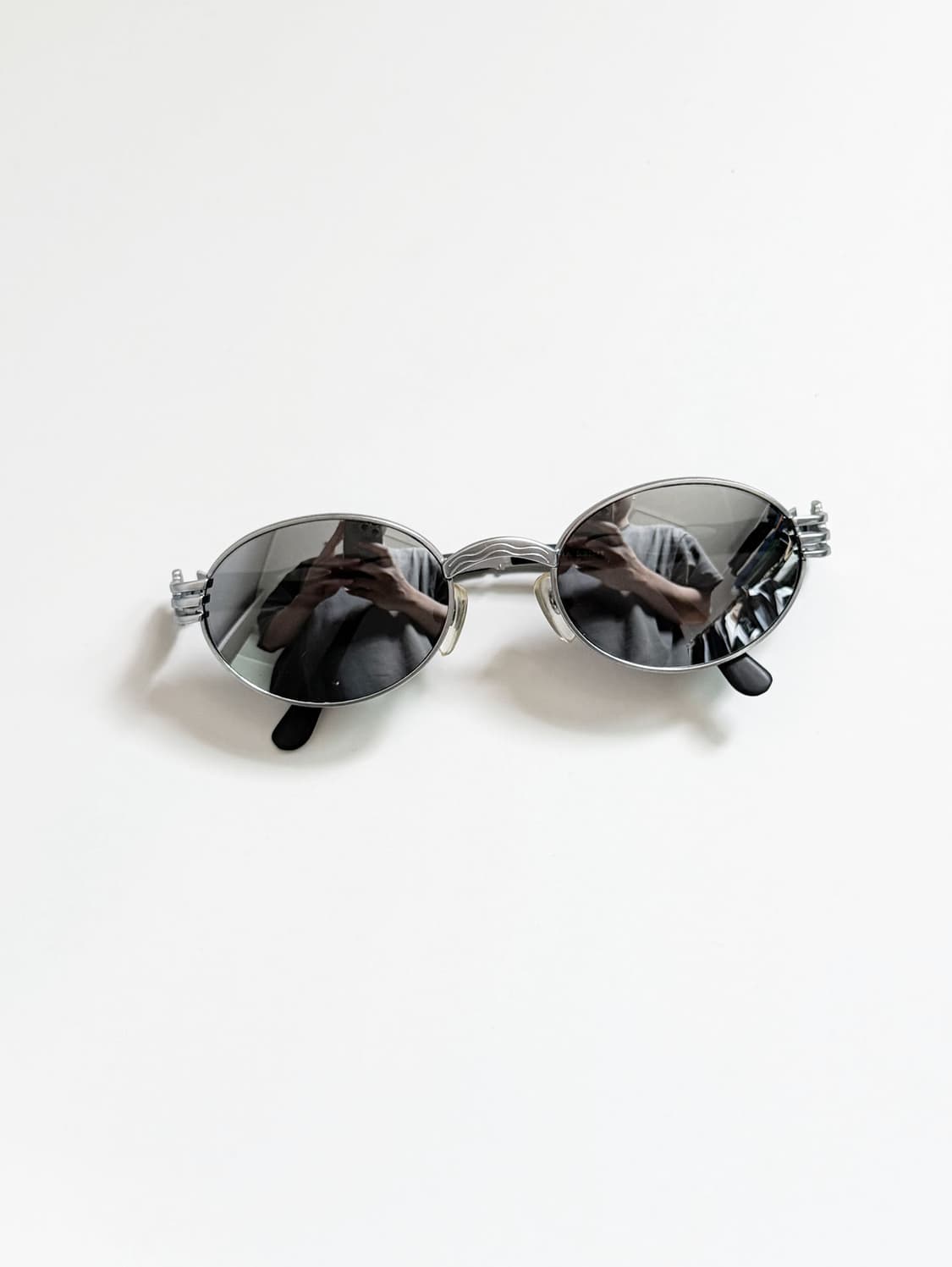 90s JOANNA 실버 슬림 오벌 프레임 빈티지 선글라스 상품이미지2