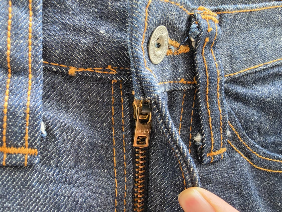 70s 빅 스톤 벨보텀 데드스탁 콘밀 원단 상품이미지5