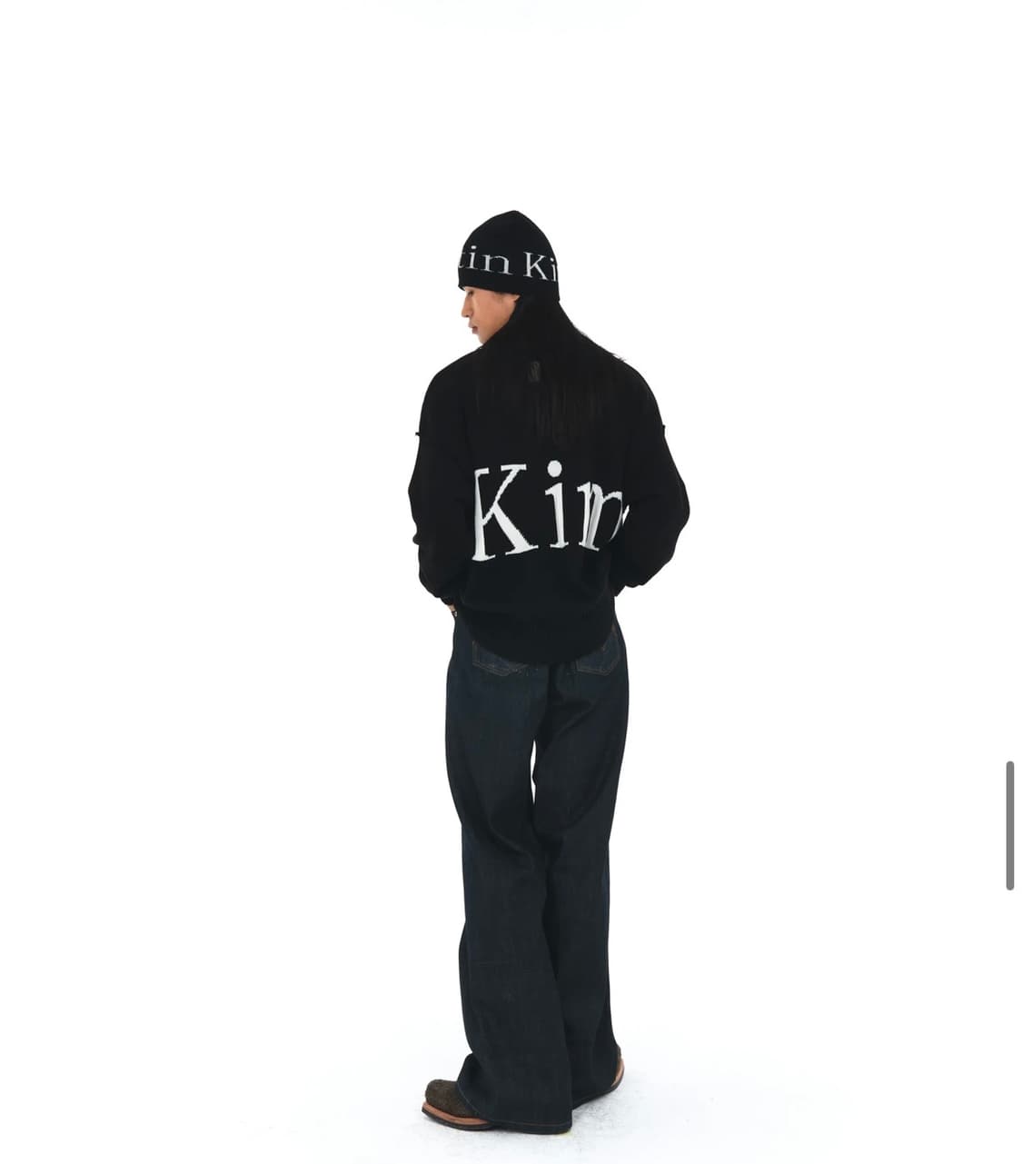 BIG LOGO KNIT PULLOVER IN BLACK 상품이미지1