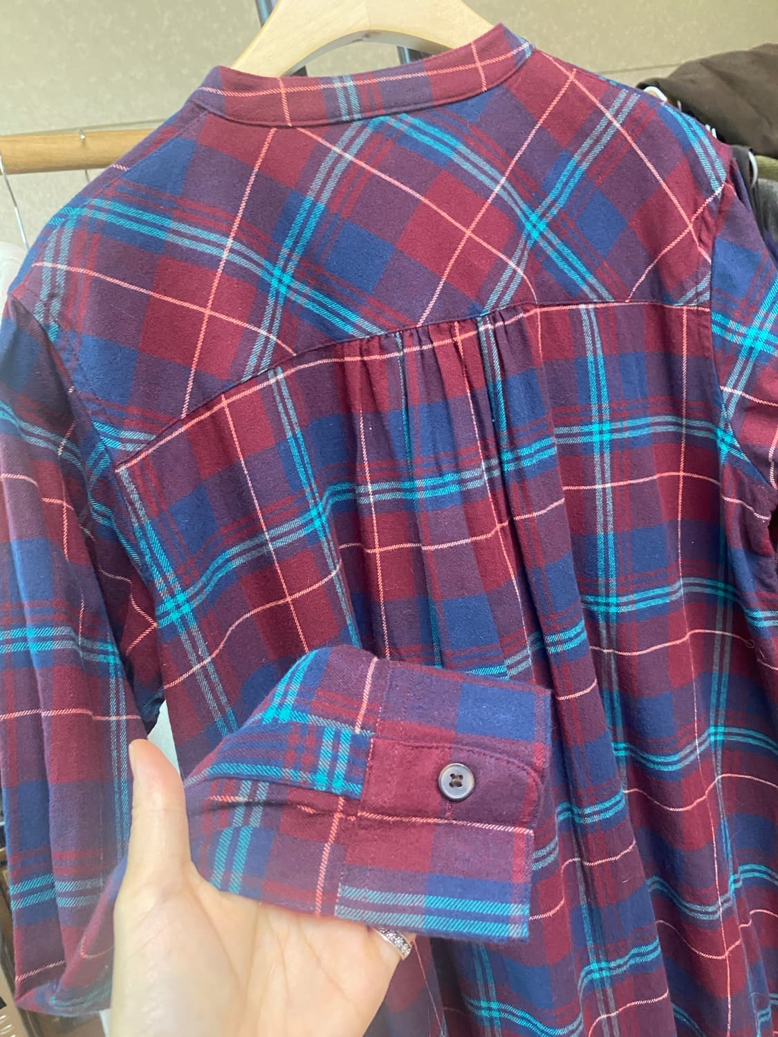 체크 셔츠 원피스 M(95) 상품이미지6