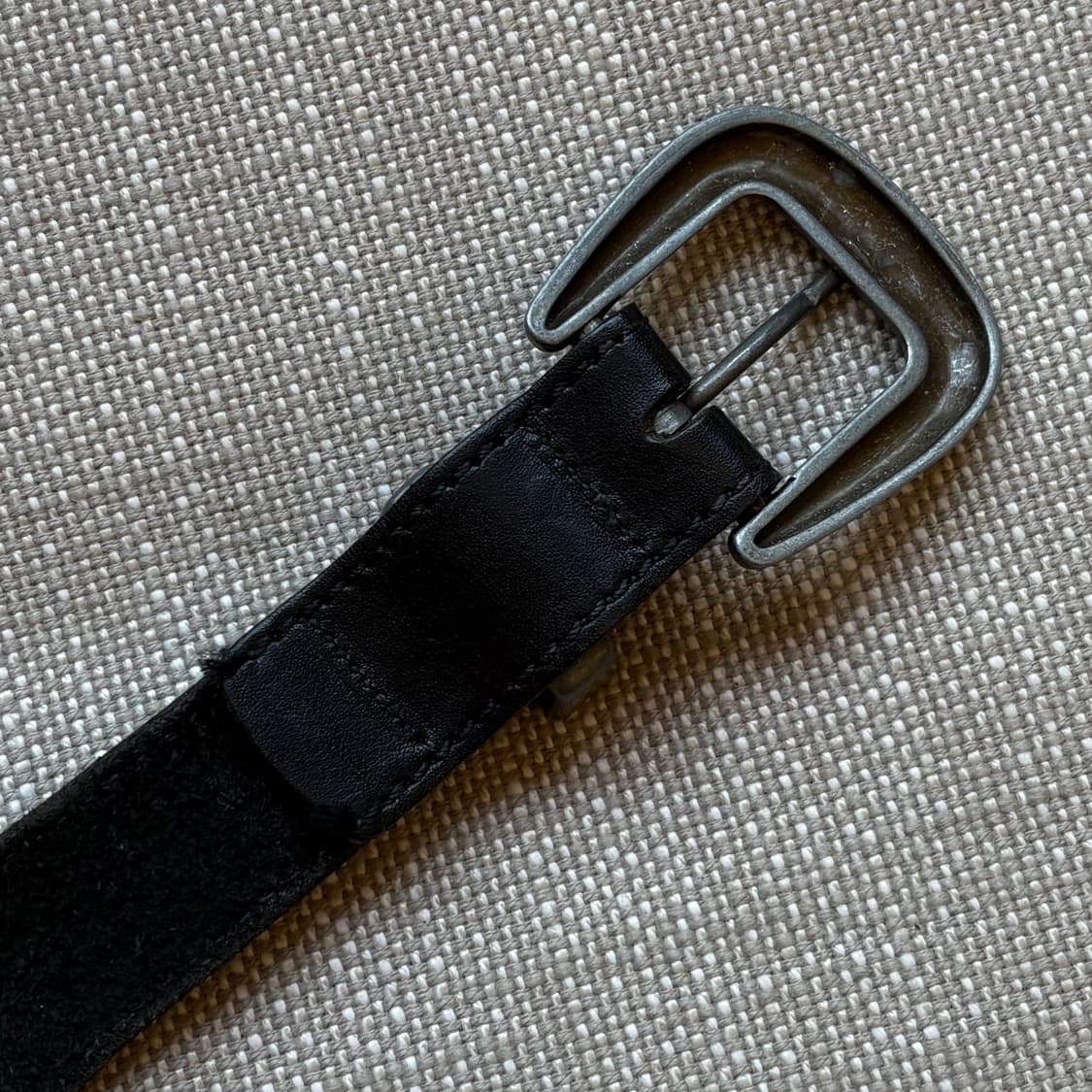 [42] 80s USA DOCKERS 블랙 풀 그레인 레더 레인저 벨트 상품이미지8