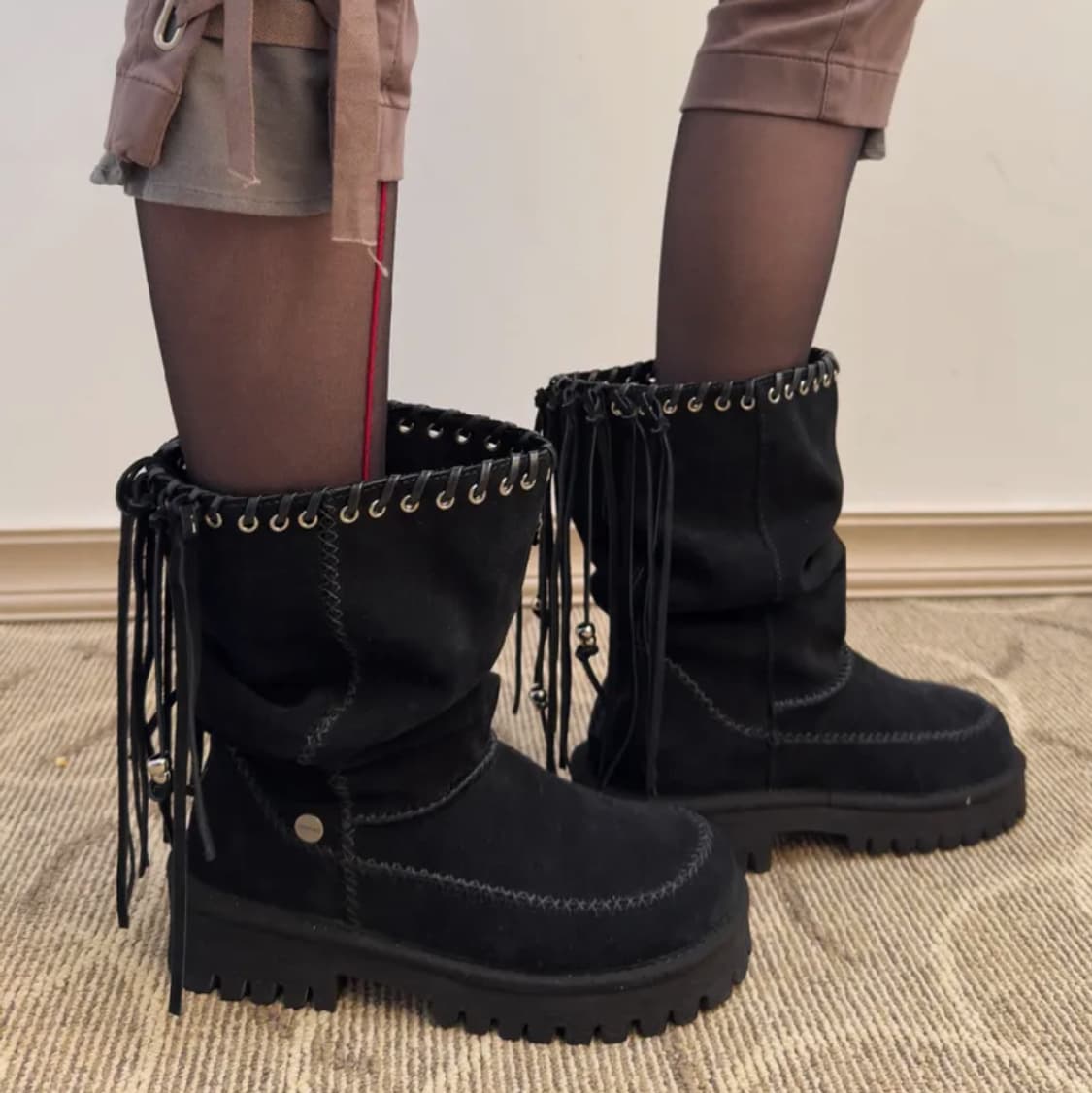 여밈x야세 pigtail 부츠 블랙 상품이미지2