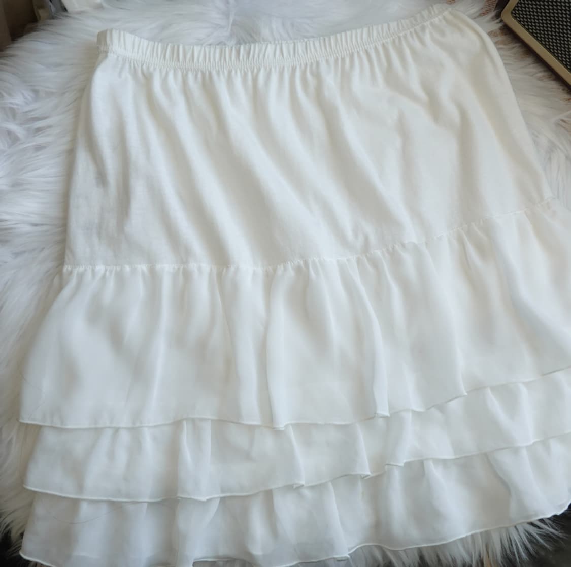 화이트 캉캉 프릴 밴딩 스커트 1886 상품이미지9
