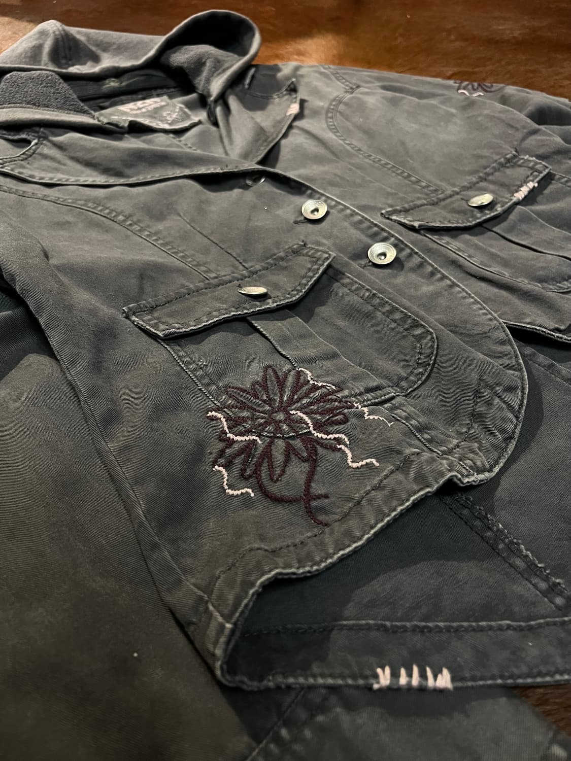 Nine2Nine 자수 디테일 빈티지 자켓 상품이미지6