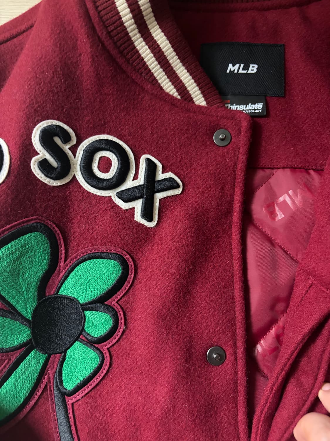 MLB 레드삭스 플로럴 자수 바시티 m 상품이미지2