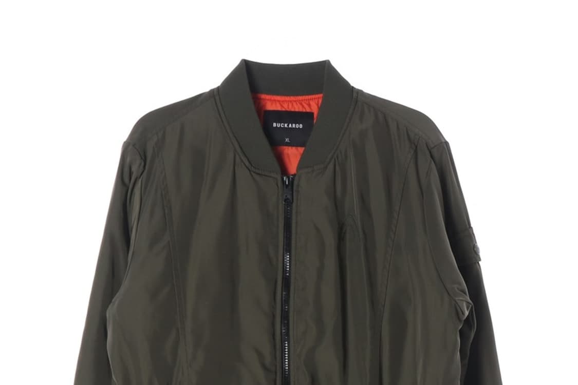 버커루 오렌지 배색 누빔 롱 항공점퍼 XL 상품이미지4