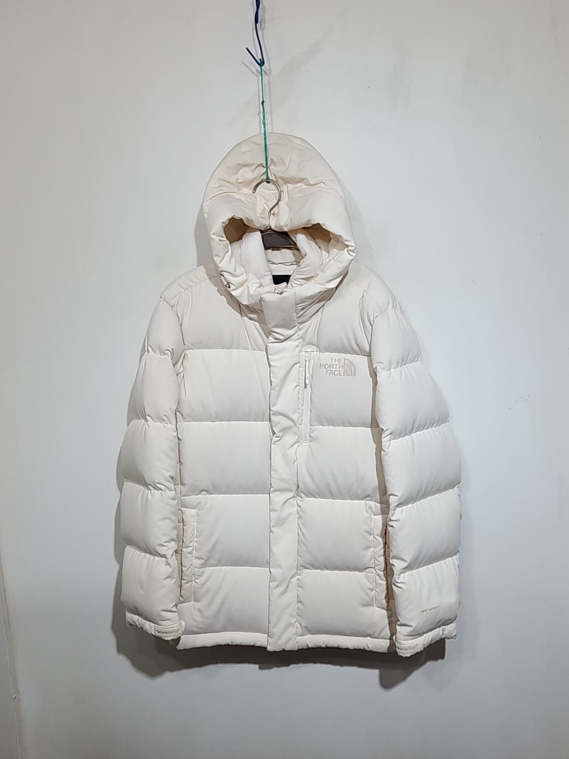 (L) 노스페이스 거위털 패딩점퍼 크림색 구스다운 후드자켓  상품이미지1