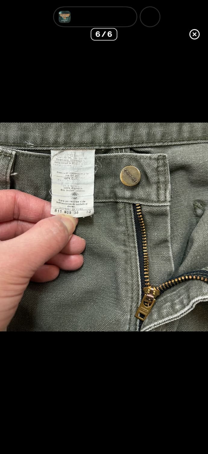 칼하트 b11 싱글니 모스그린 36 상품이미지6