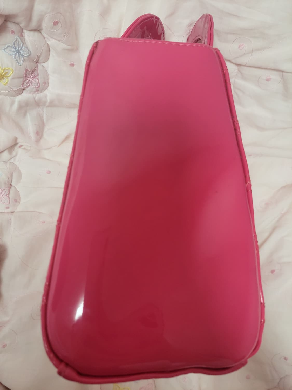 급처상태양호!디올 핑크 레이디백미듐페이던트까나쥬에나멜 가방 토트백크로스백 상품이미지9