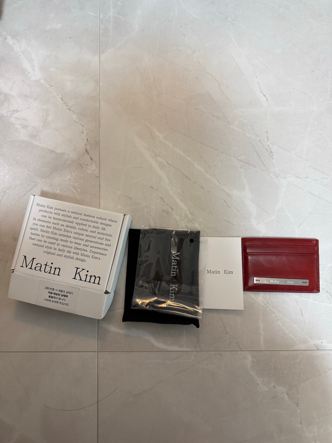 마뗑킴 카드지갑 레드 상품이미지1