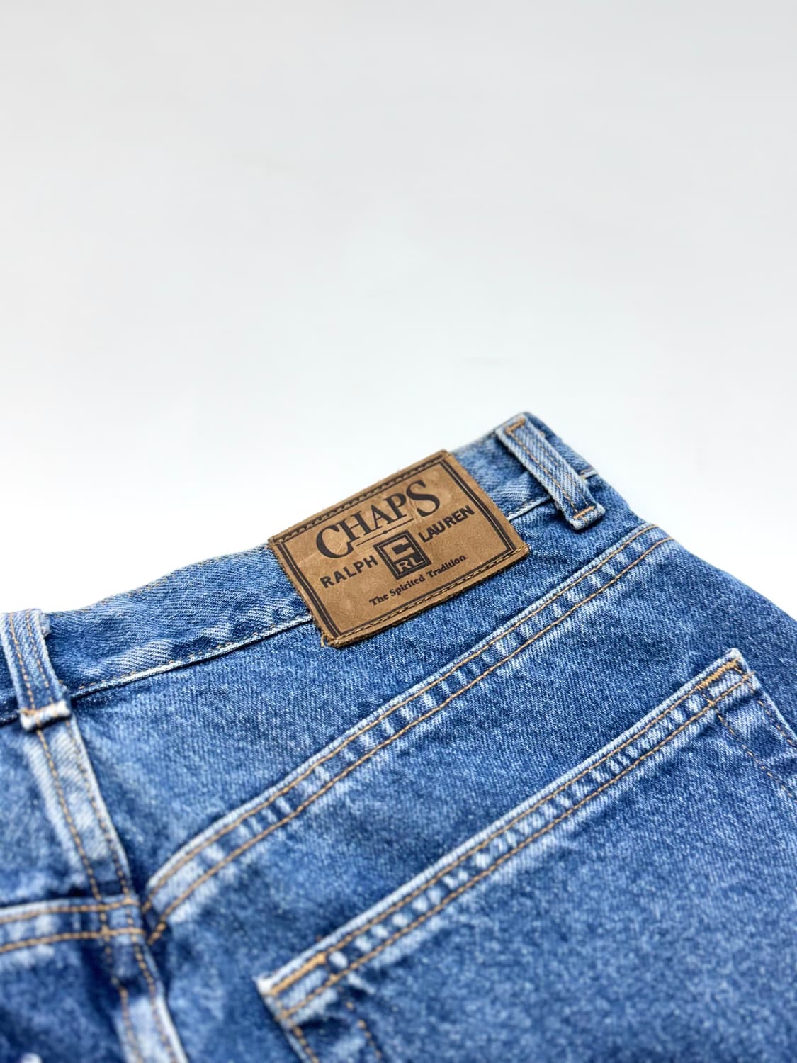 Chaps Ralph Lauren 90s 스톤 워시 데님 버뮤다 숏츠팬ㅊ 상품이미지5