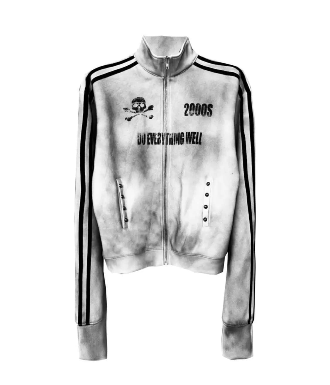 Distressed Skull Zip Jacket 상품이미지1