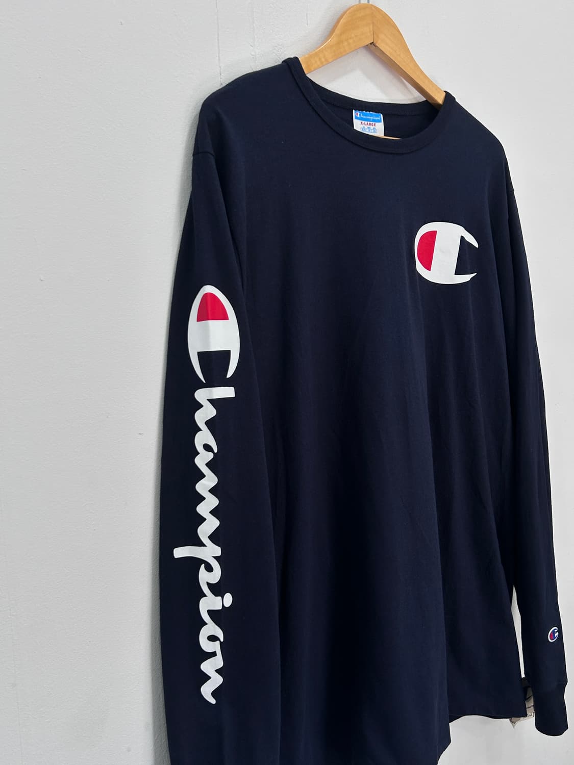 새상품 챔피온 Y2K 빅로고 롱슬리브 긴팔티 XL 상품이미지3