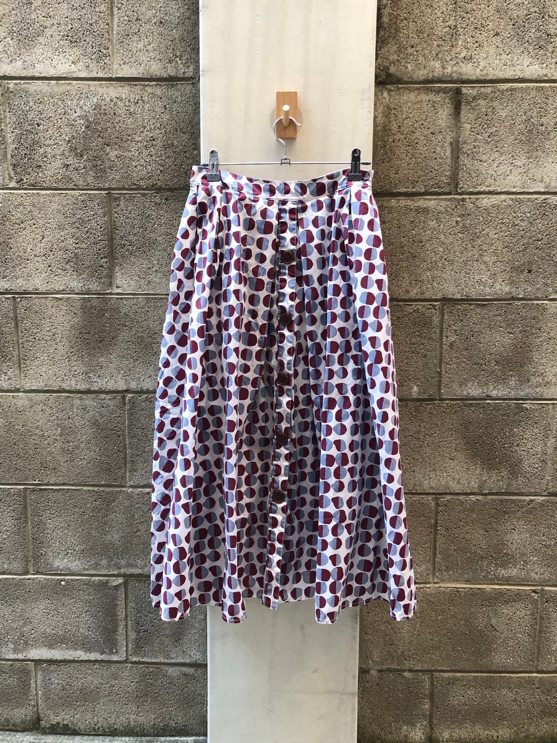 Podo wine dot flare skirt 상품이미지2