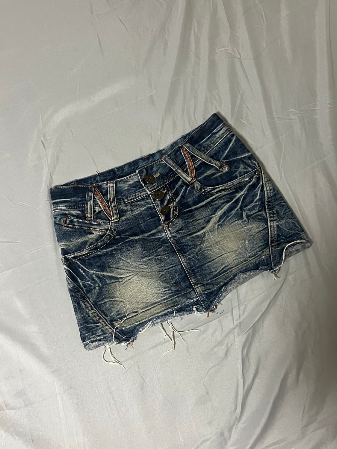 ✨vintage denim skirt 크랙 워싱✨ 상품이미지2