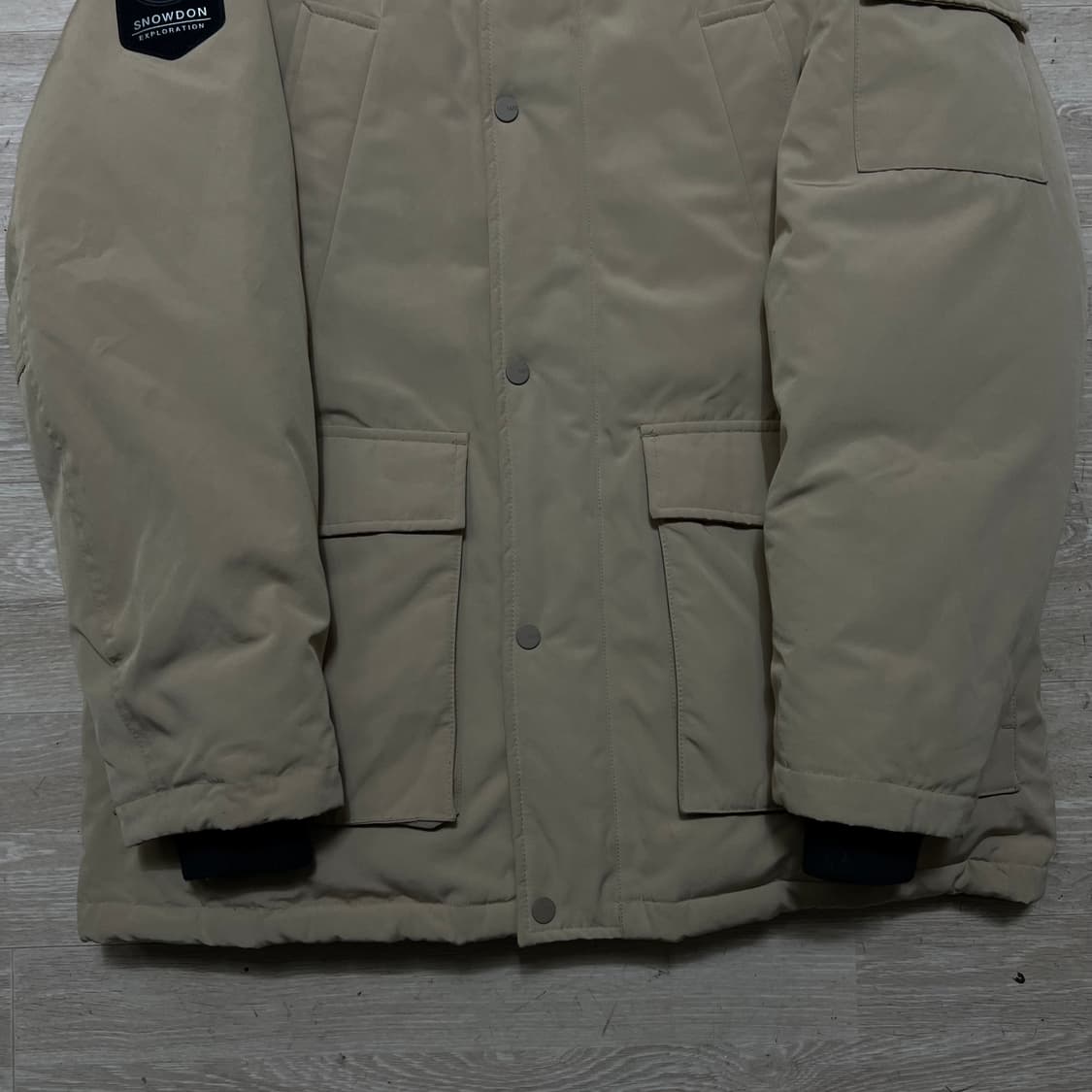 테이트 아웃도어 다운 라쿤퍼 후드 패딩 점퍼 [베이지] L/100 상품이미지3