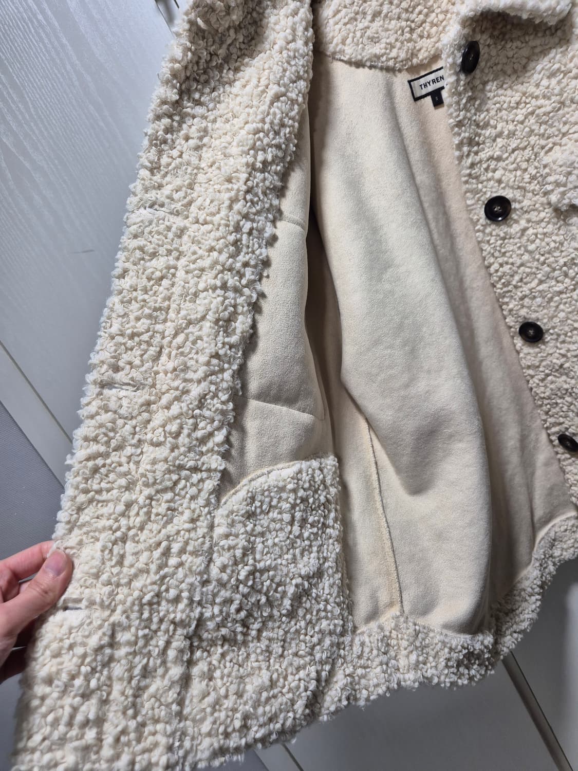 빈티지 아이보리 뽀글이 양털 자켓.새상품 상품이미지8