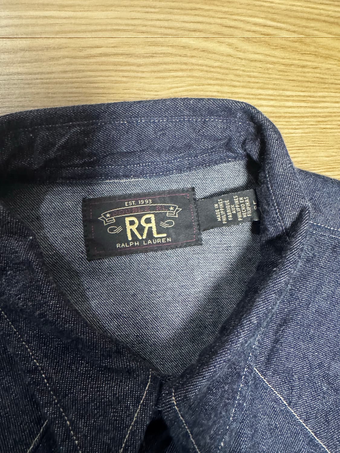 RRL 더블알엘 데님 웨스턴 셔츠 L 팝니다 / L-> M 교환가능 상품이미지2