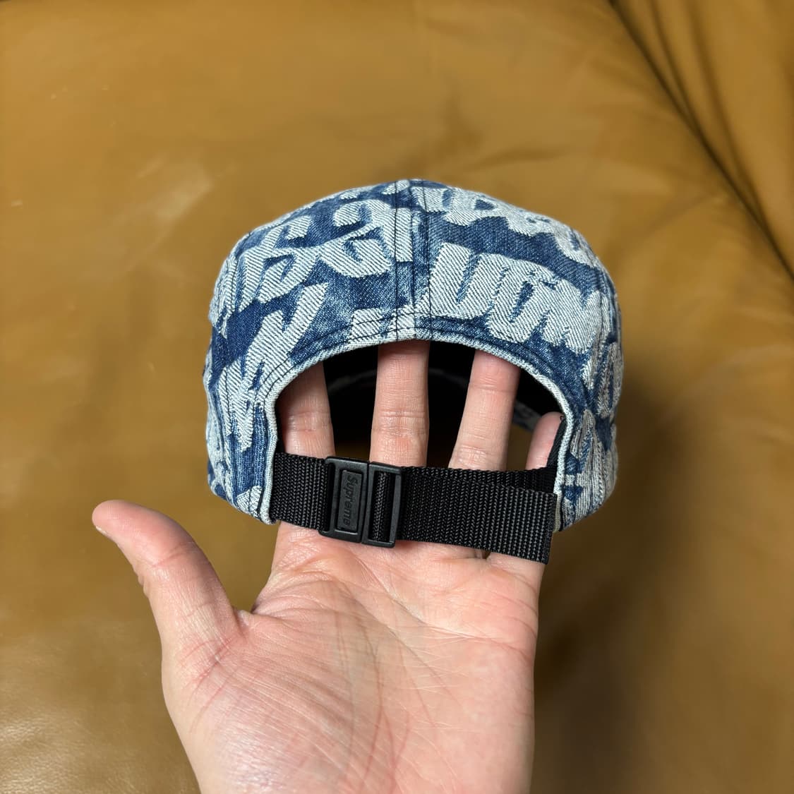 슈프림 캠프캡 모자 박스로고 워시드 데님 상품이미지7