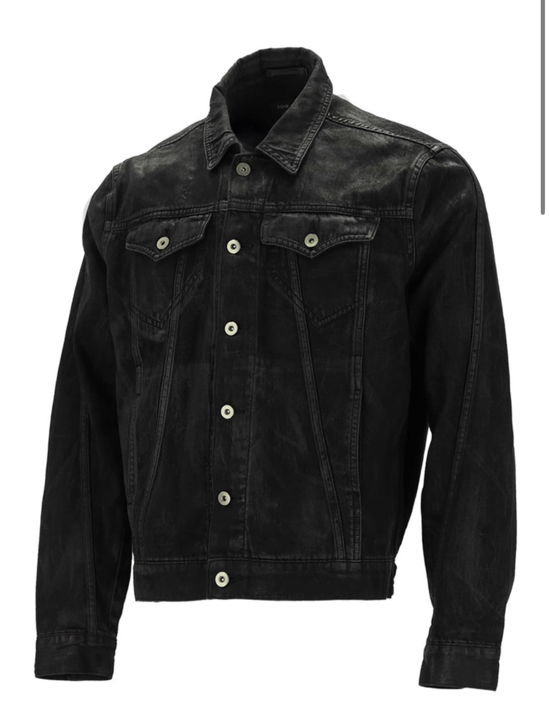 [2/XL] Bordr 보더 왁스드 데님 자켓 블랙 상품이미지1