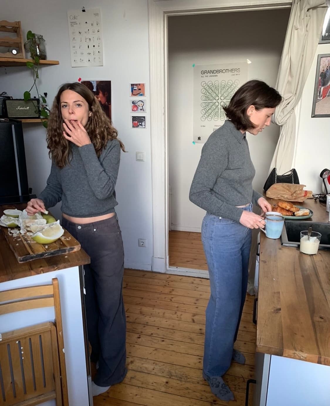 Cosmoss SPORT PK 컬러 니트 그레이 상품이미지4