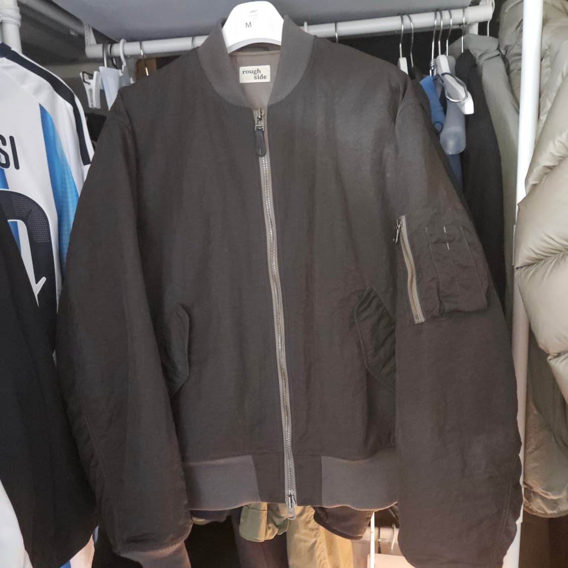 러프사이드 ma-1 애쉬블랙 3사이즈 상품이미지3