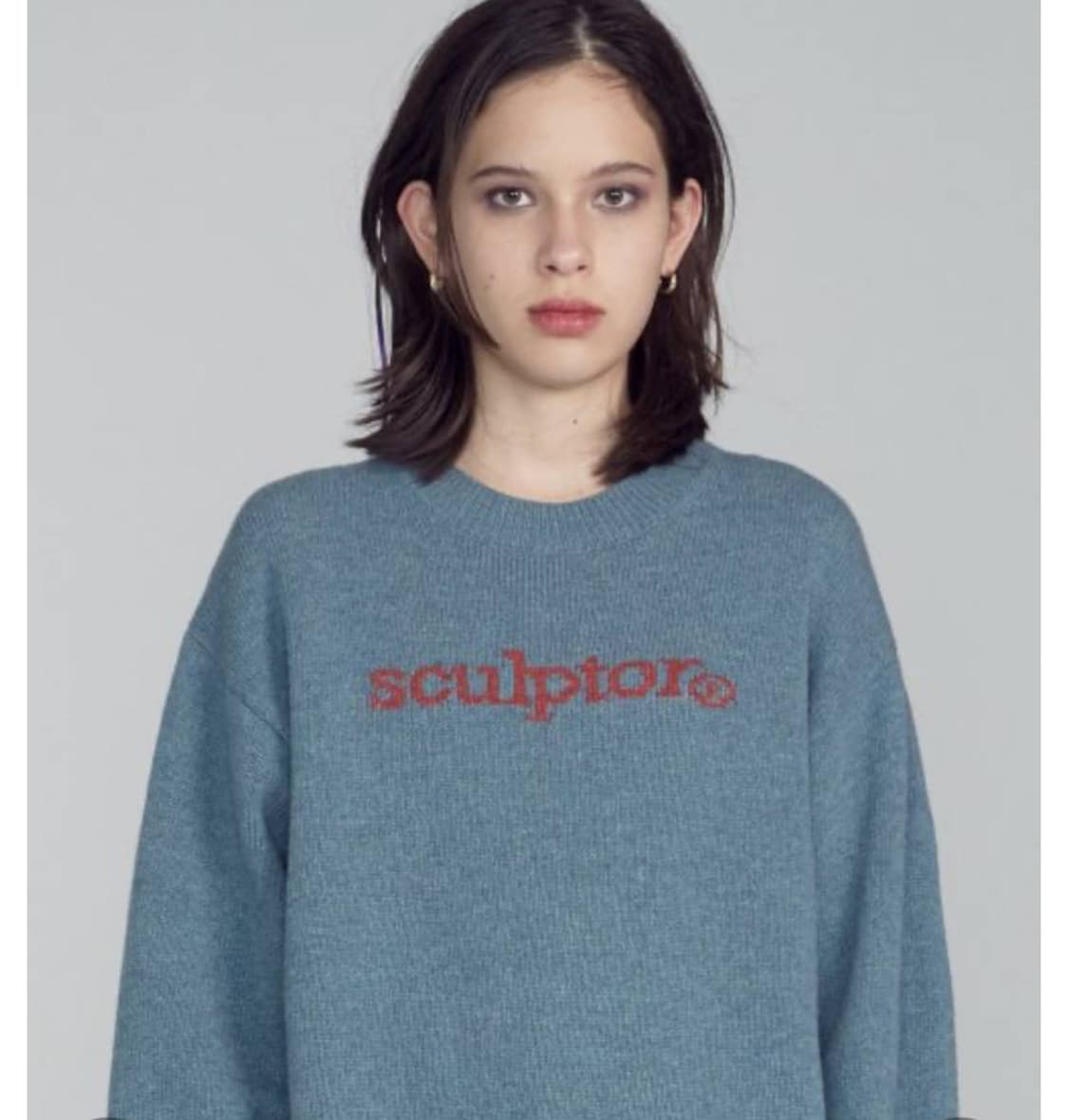 스컬프터 로고 인타샤 울 스웨터 니트 상품이미지1