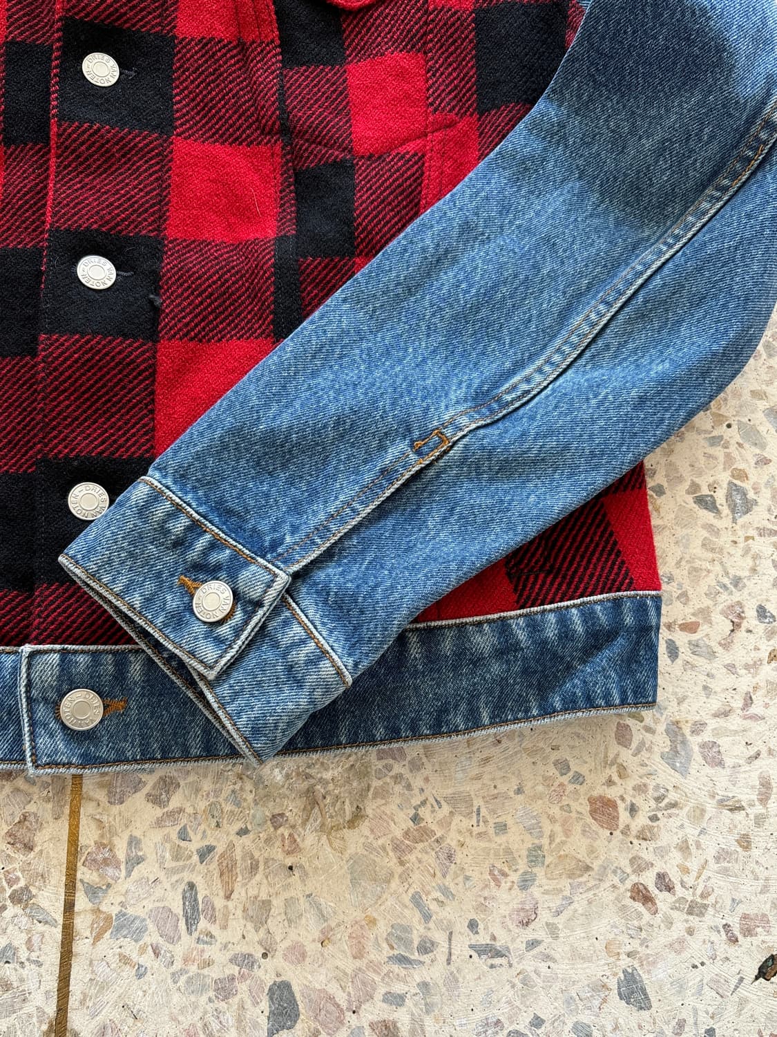 Dries Van Noten 2017 리워크 플란넬 데님 자켓 상품이미지7
