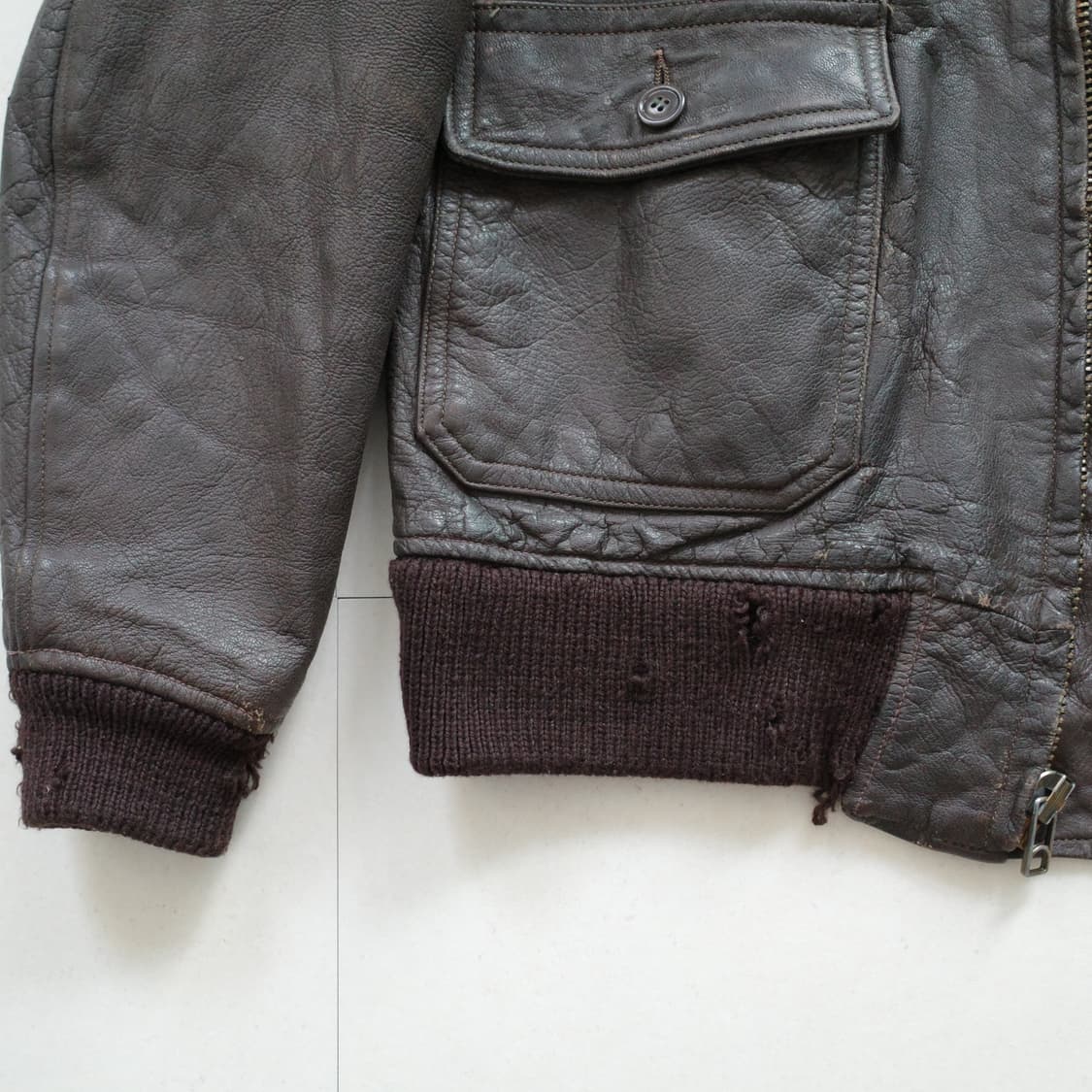 70s 오리지널 미군 USN G-1 플라이트 레더 가죽 자켓  42 상품이미지3