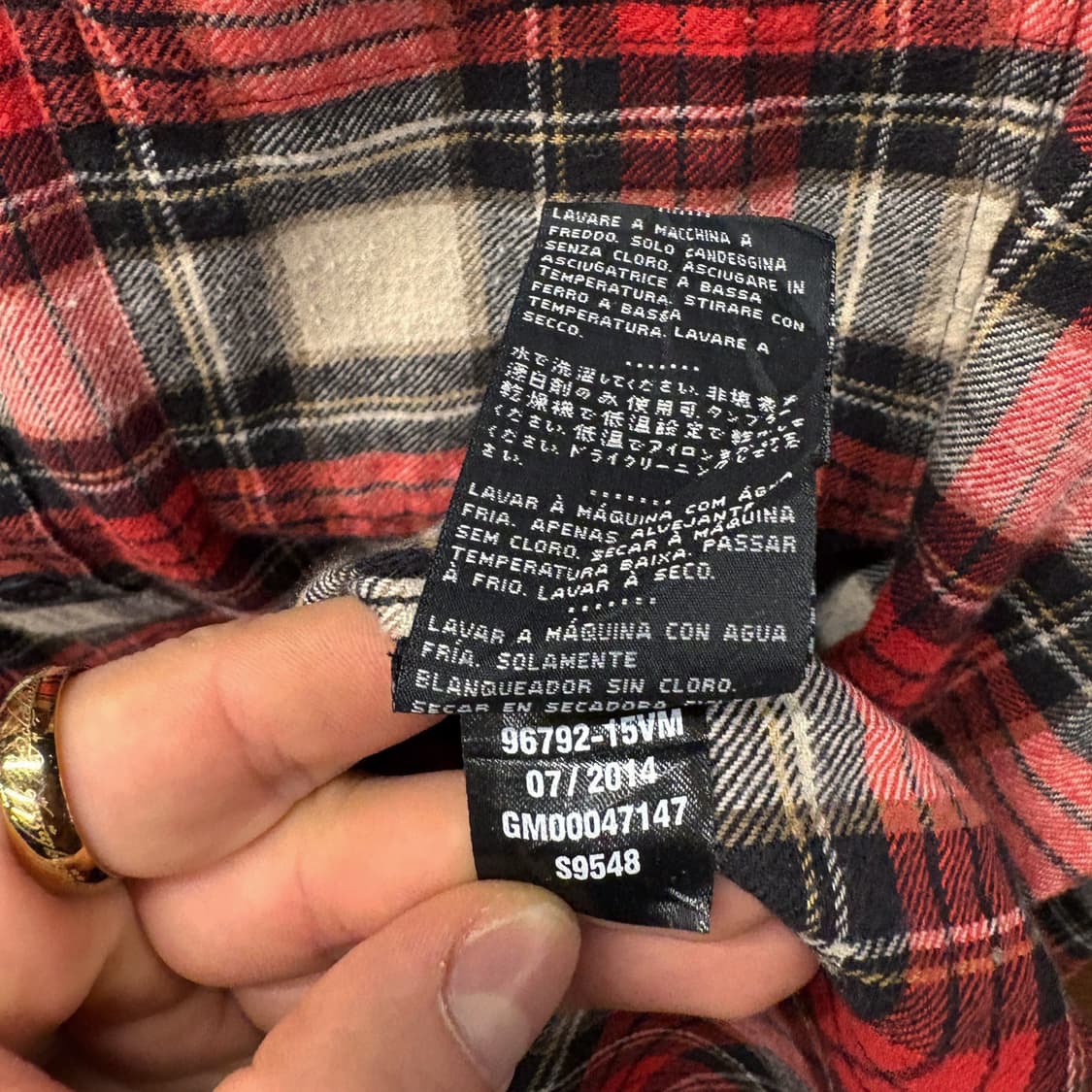 00s 할리데이비슨 플래드체크 플란넬 워크셔츠 로고패치 N738 상품이미지9