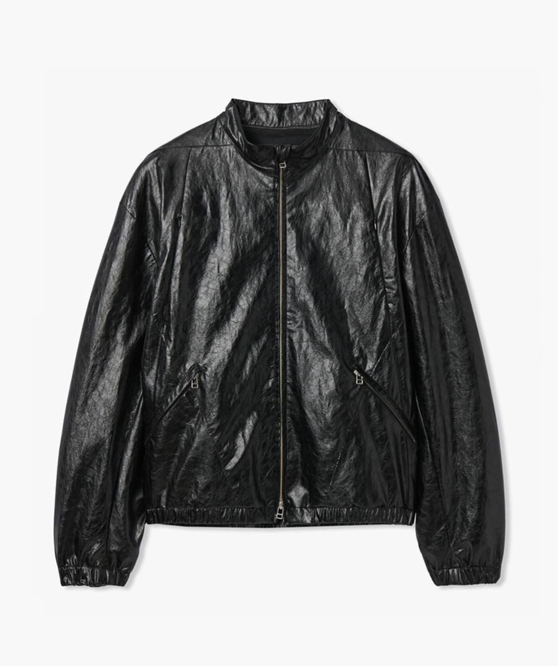 [새상품] 르마드 투톤 로우컷 밴딩 숏 자켓 블랙 상품이미지4