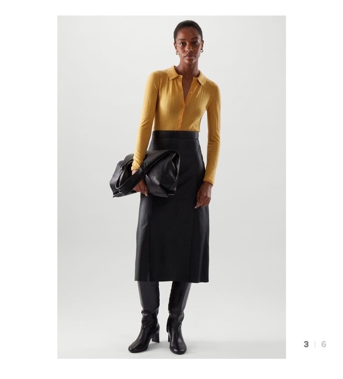 코스 COS 얇은 리브드 울 니트 가디건 시스루 상품이미지2