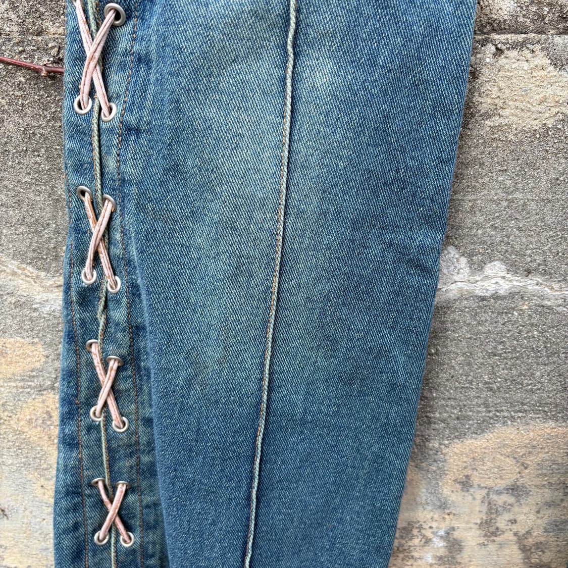 빈티지 여성 팬츠 웨스턴 보헤미안 부츠컷 밑단 프린지 포인트 상품이미지5