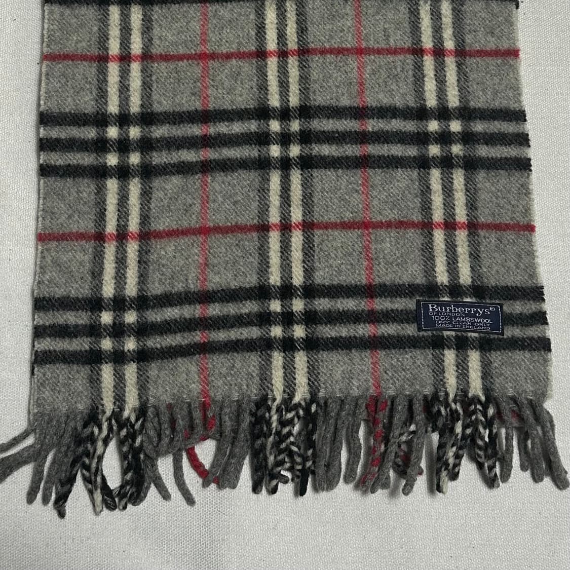 OS 버버리 그레이 노바체크 램스울 머플러 상품이미지1