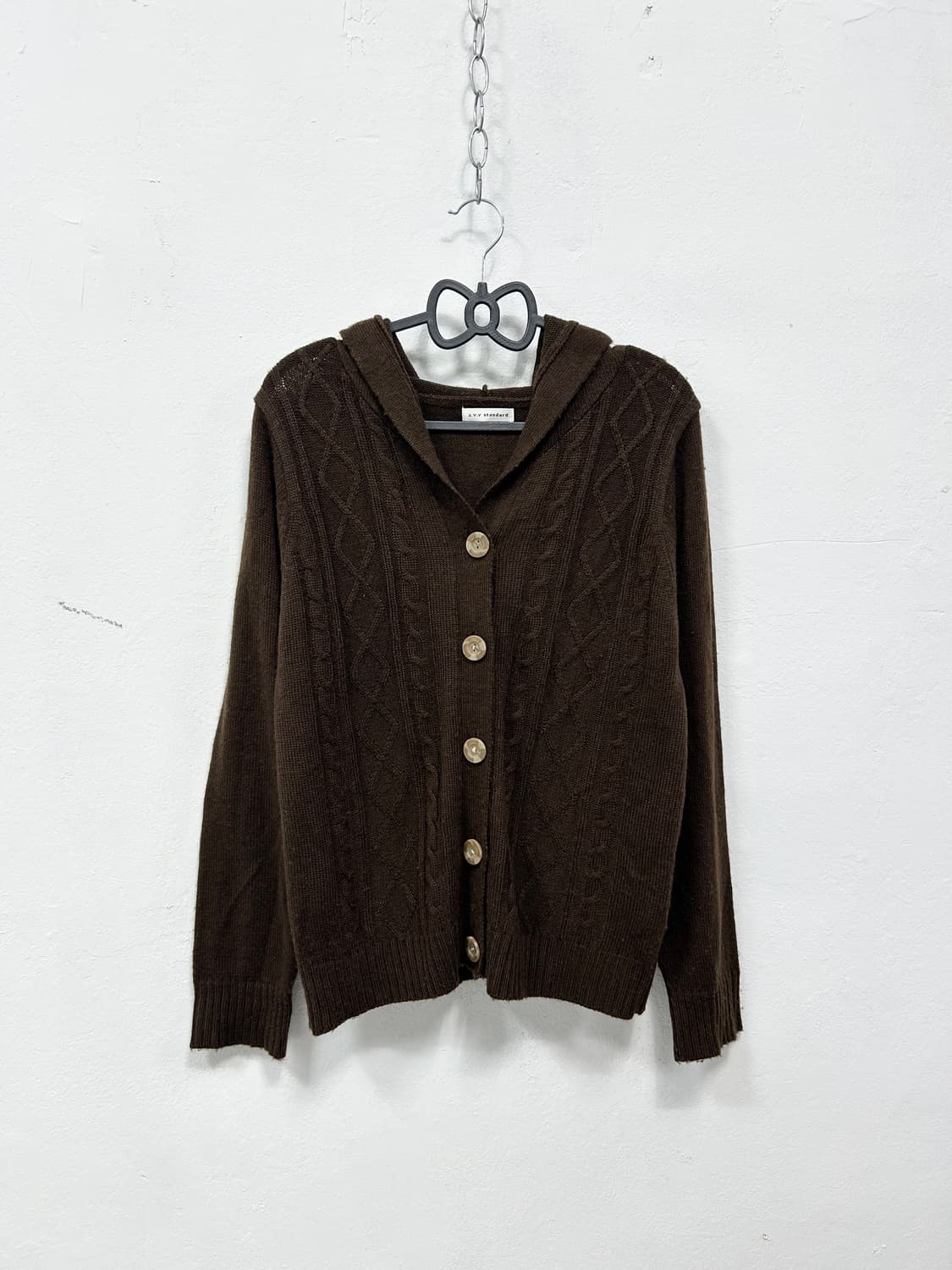 [A.V.V] 아베베 라떼갸루 코코아 니트 가디건 상품이미지3