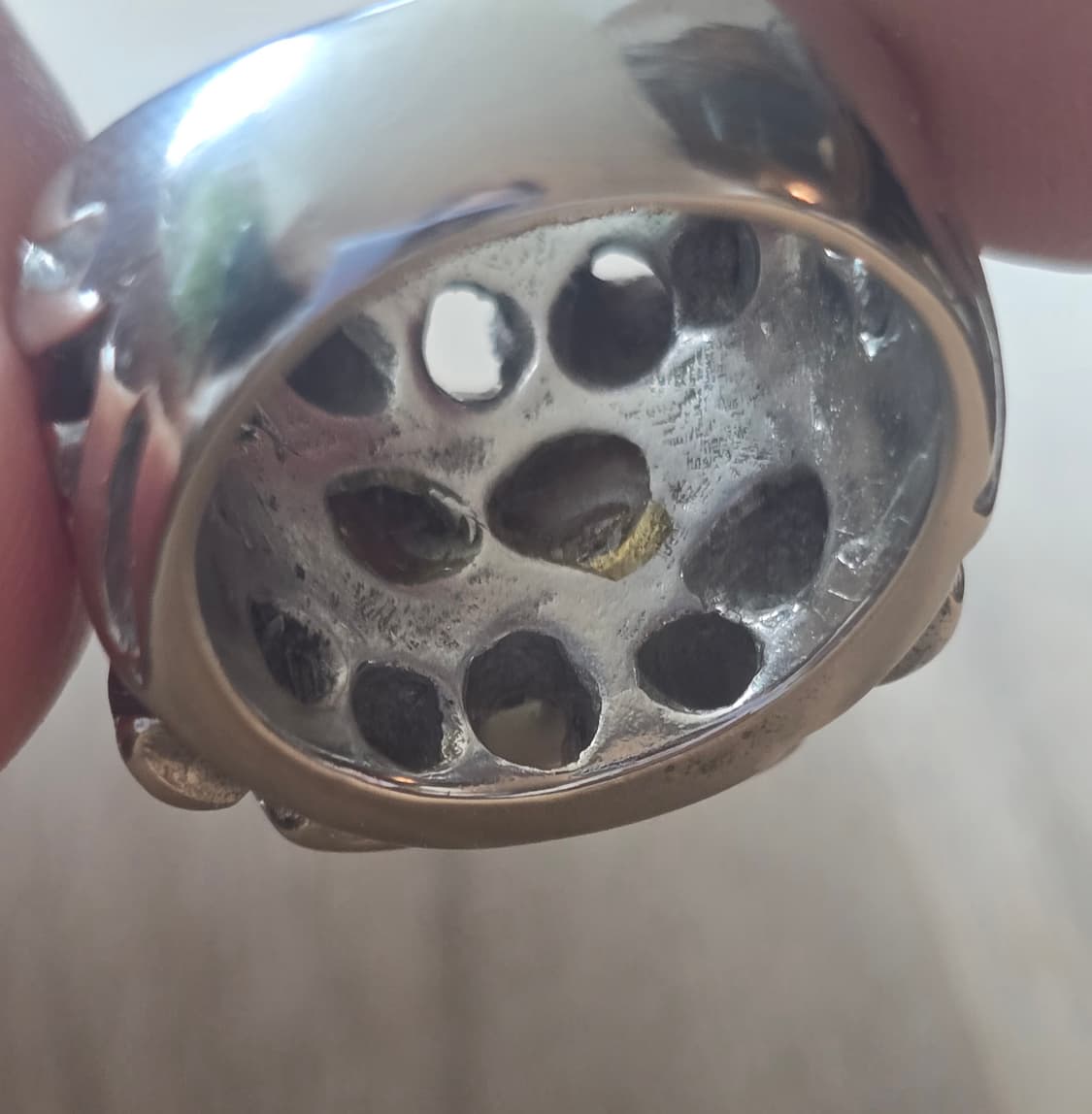 빈티지 실버 나뭇잎 모티브 진주 반지 상품이미지7