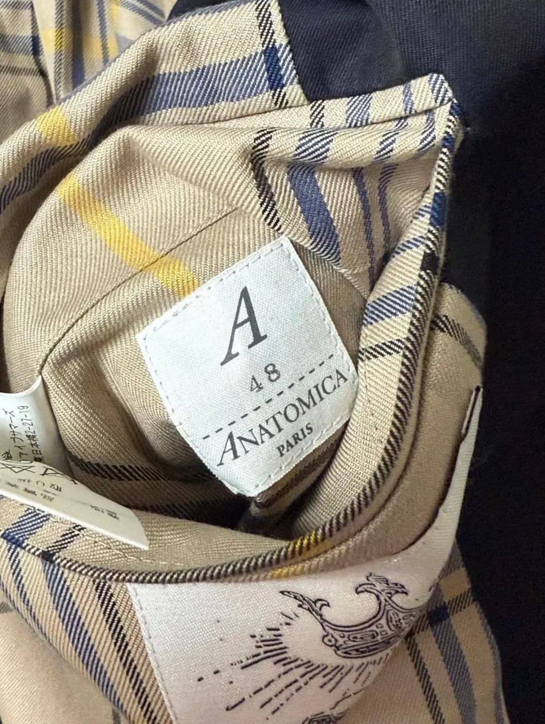 [48] 아나토미카 개버딘 싱글 래글런 1 네이비 상품이미지9