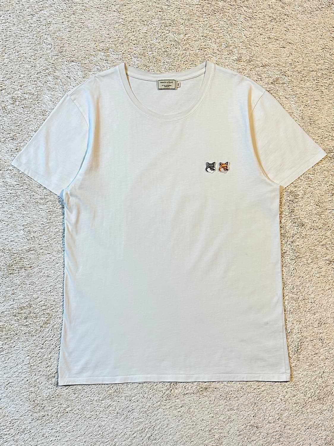 메종키츠네 MAISON KITSUNE 더블 폭스헤드 패치 반팔 티셔츠 상품이미지1
