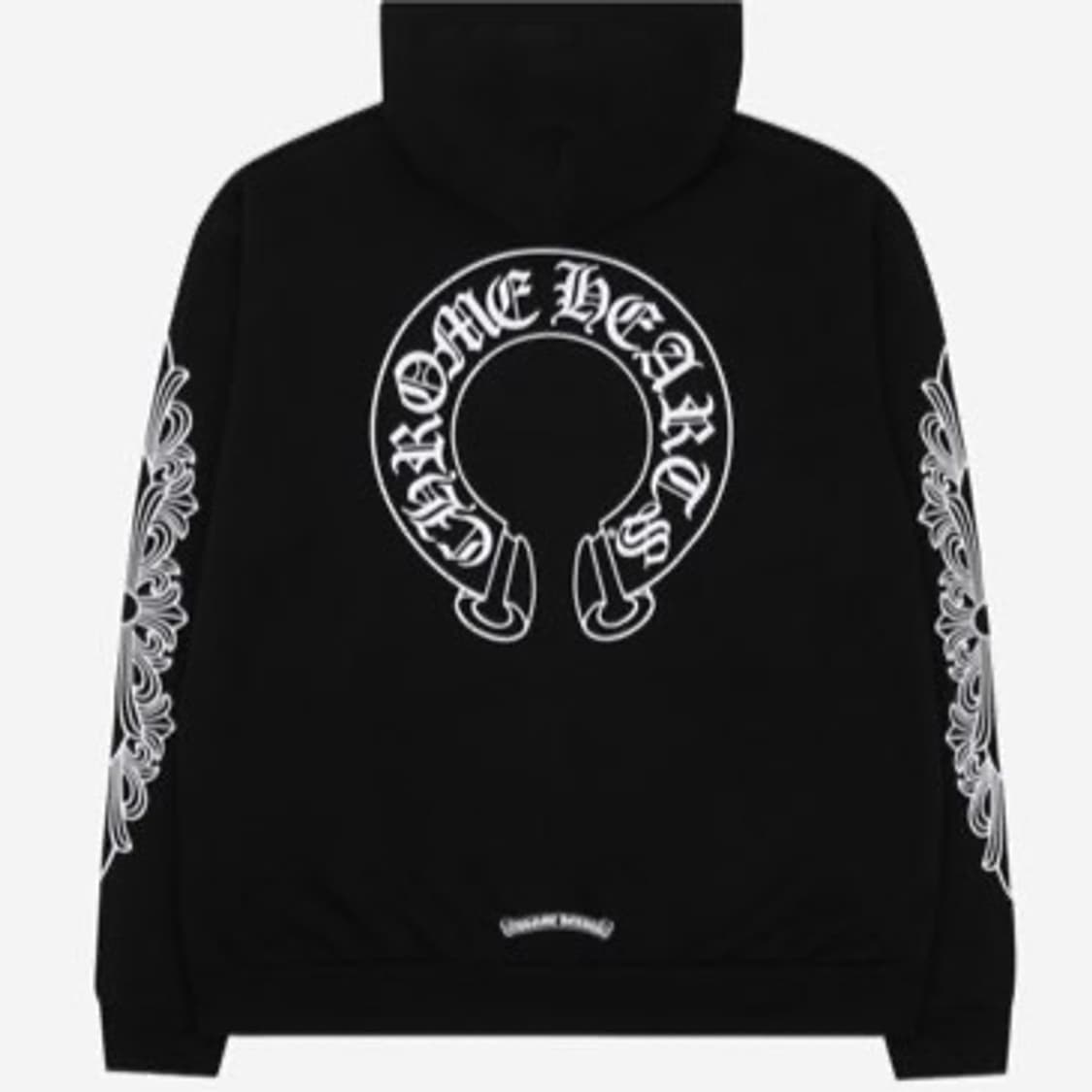 크롬하츠 홀스슈 플로랄 헤비웨이트 집업 후드 블랙 L 상품이미지2