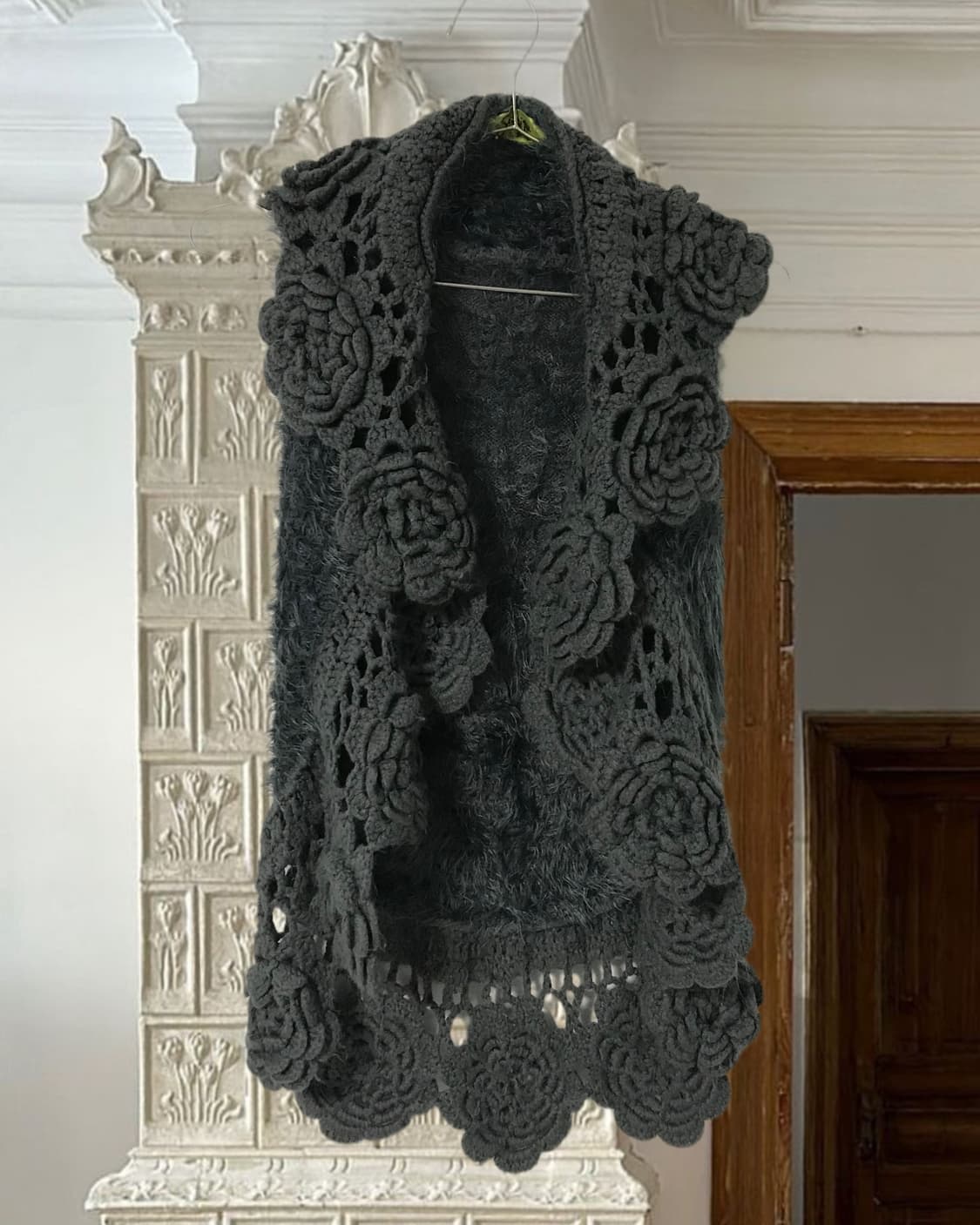  vintage flower crochet vest 상품이미지8