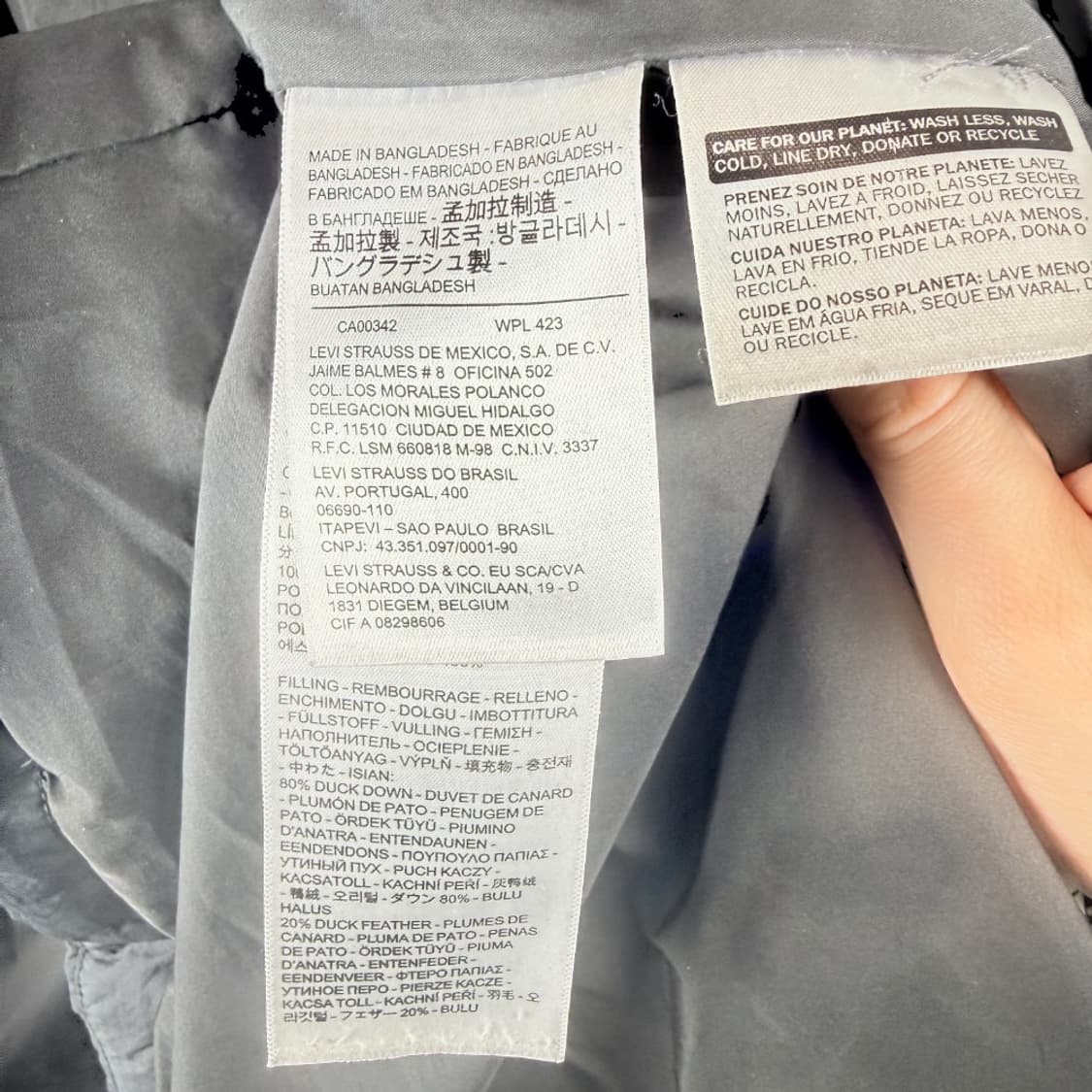 (M) 리바이스 우먼스 덕다운 롱 패딩 블랙 상품이미지9