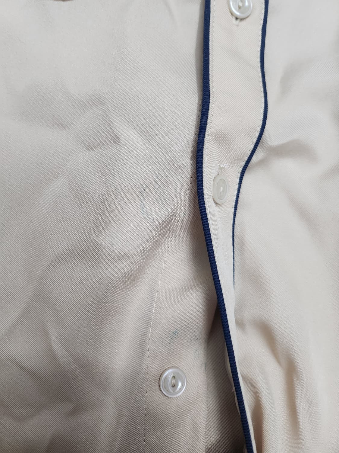 로맨틱크라운 라운드 파이핑 셔츠 베이지 M (크게나옴) 상품이미지5