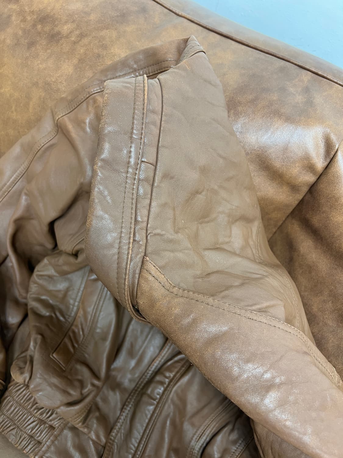 [L] W.S 브라운 리얼레더 램스킨 가죽자켓 상품이미지7