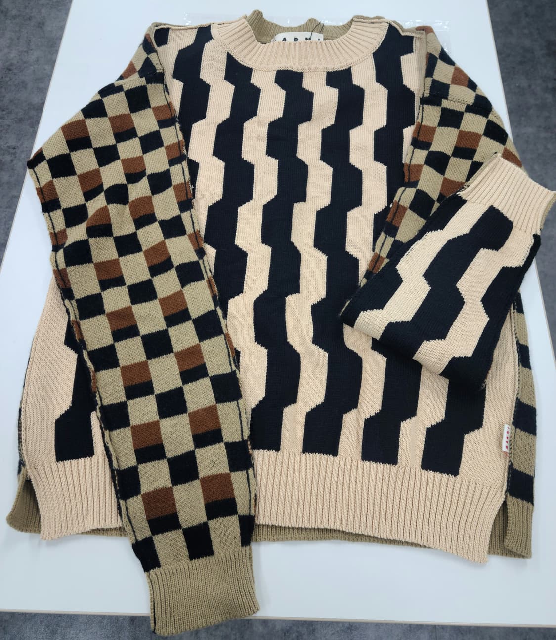 마르니 믹스패턴 니트 사이즈50 상품이미지1