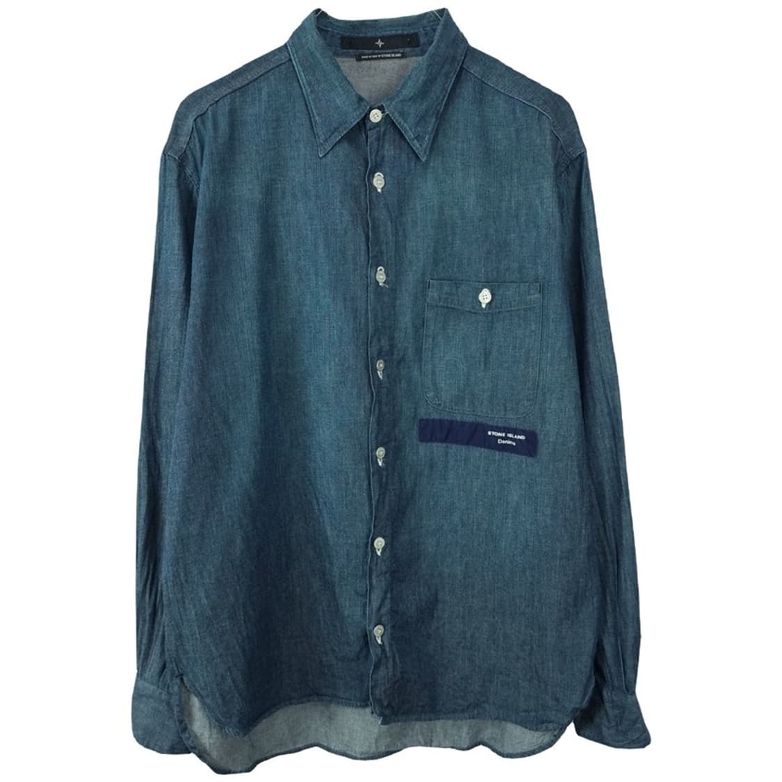 [스톤 아일랜드] 로고 프린팅 데님 셔츠 P01616 상품이미지2