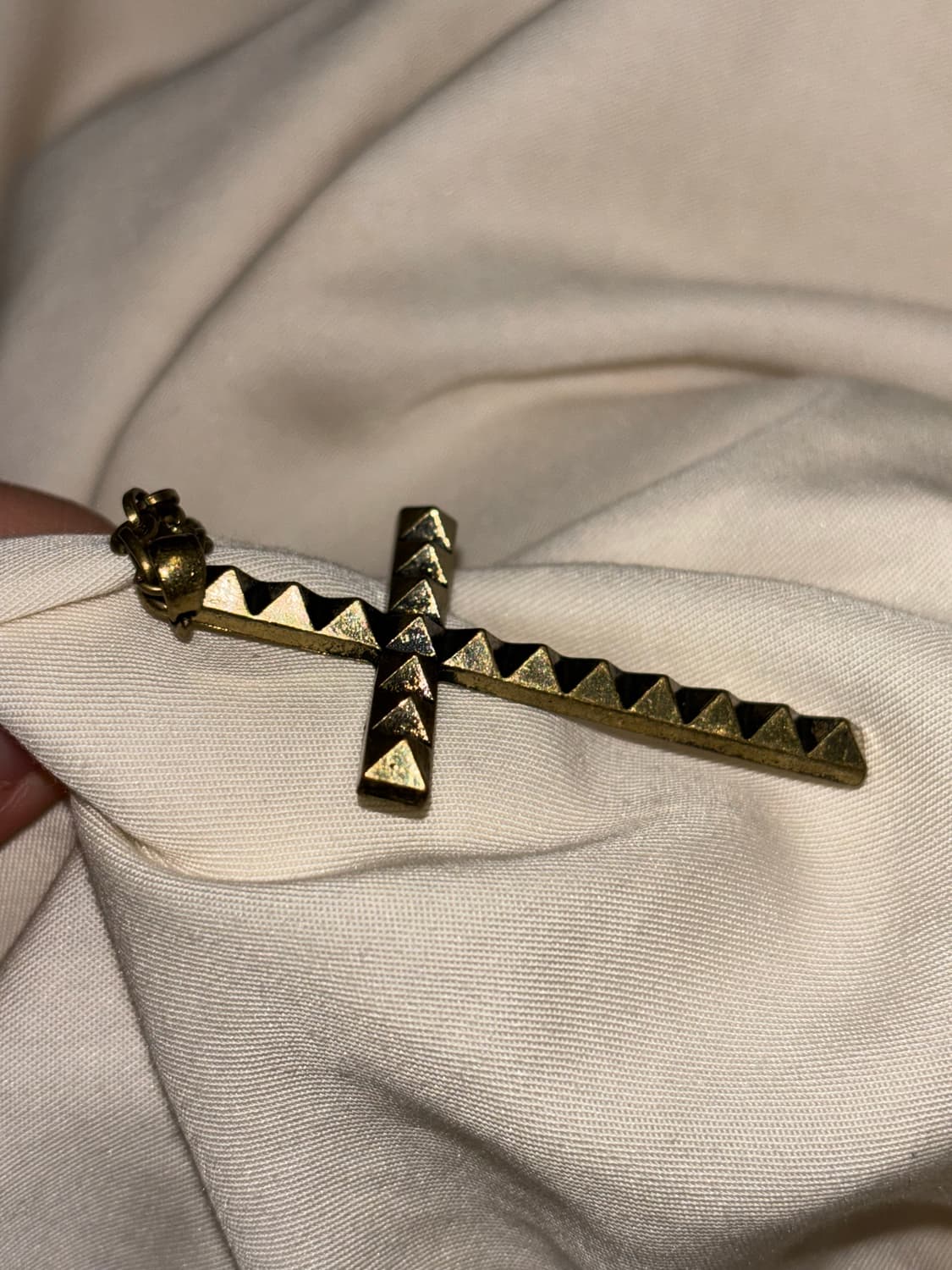 앤틱골드 십자가 스터드 목걸이 y2k 오네갸루 와투케 빈티지 상품이미지2